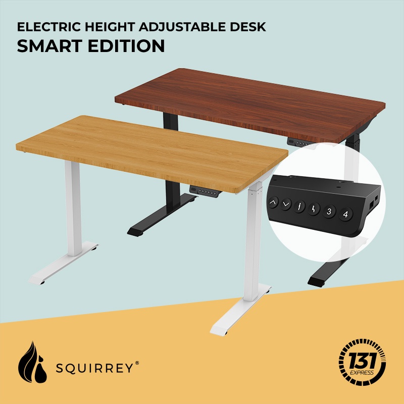 Squirrey Electric Height Adjustable Desk Smart [ Standing Table, 4