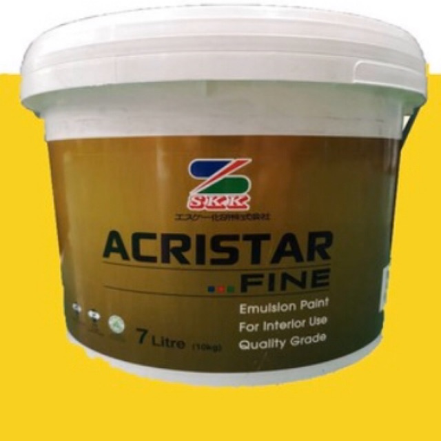 SKK Emulsion Paint White 7L (free 1 brush) Shopee Singapore