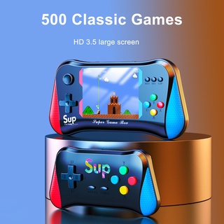 X7M Game Console Portable Handheld Game Players 3.5inch High Definition Large Screen Retro SUP Video Game Console with 500 Games 1200mah Gameboy