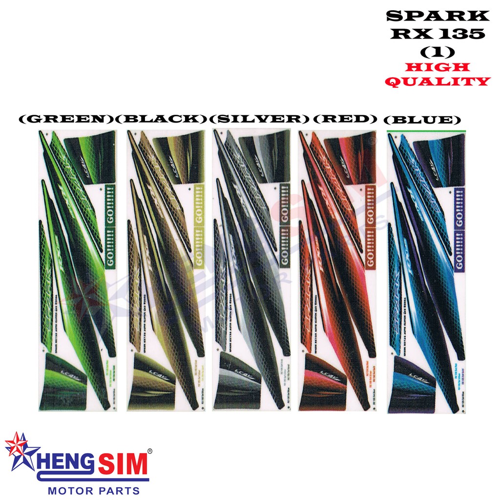 Lc135 V1 Spark Rx135 1 Sticker Body Stripe Yamaha Thailand Shopee Singapore