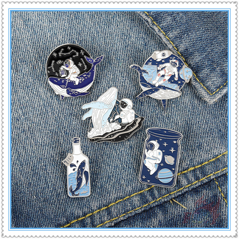 Astronauts & Whales Series 01：Space Exploration Brooches ★ 1Pc Universe ...