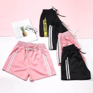 READY STOCK  Women Short Pants Casual Ladies Loose Solid Soft Cotton Workout Waistband Stretch Shorts S-3XL