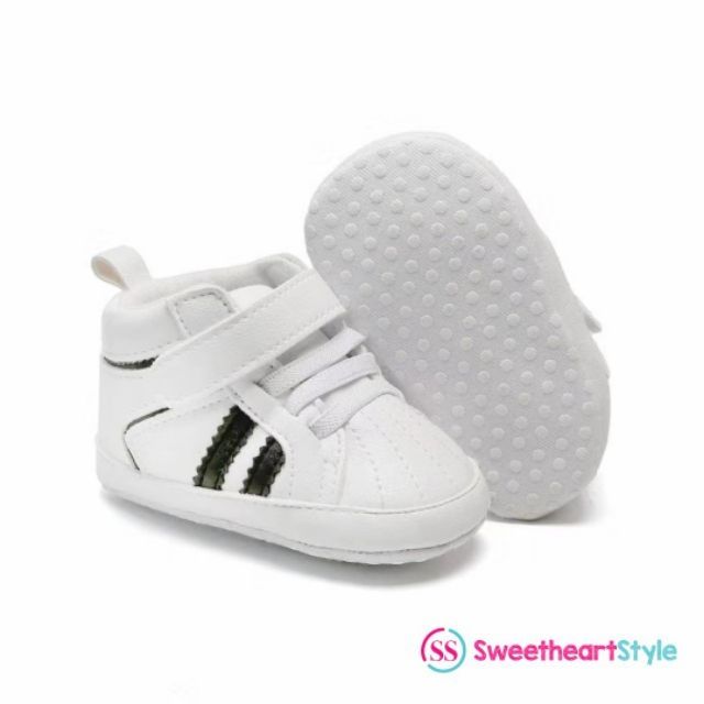 white adidas baby shoes