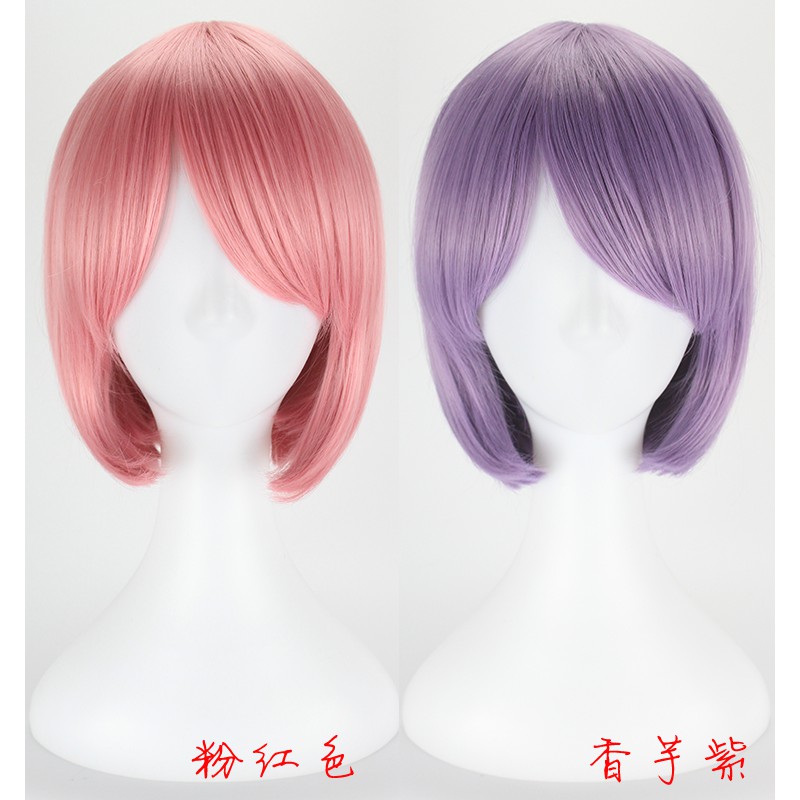 pink and purple cosplay wig