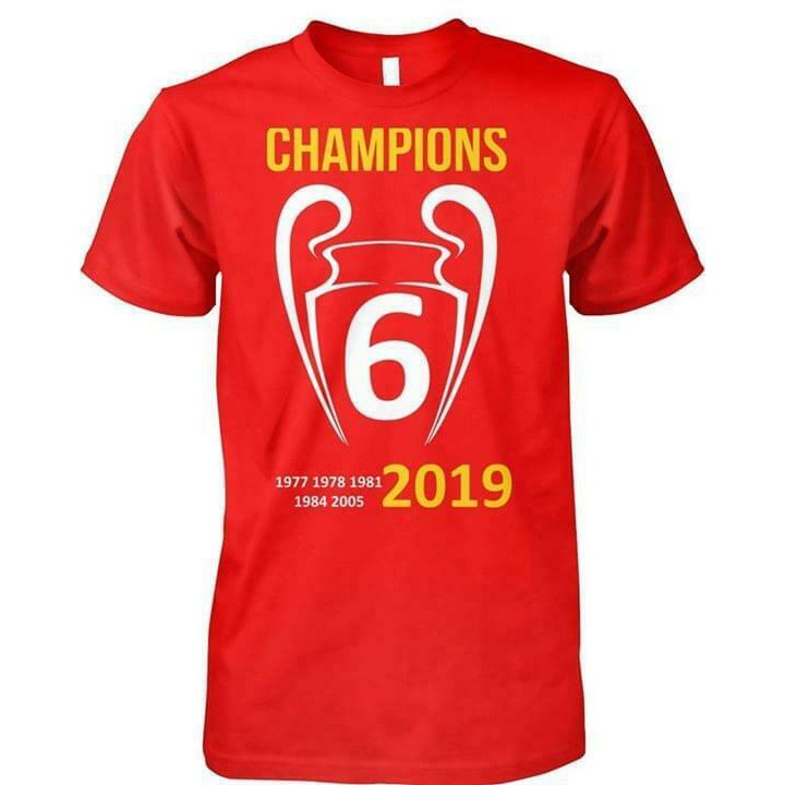 6 times liverpool t shirt
