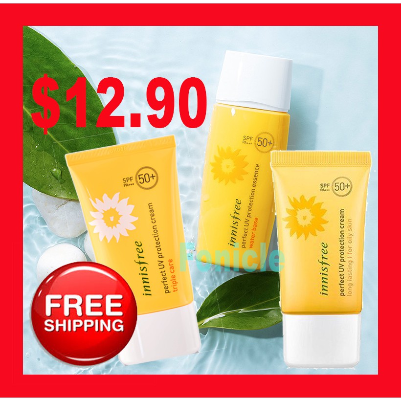 INNISFREE Sunscreen Sunblock Water Base Perfect Cream Oily Skin Triple