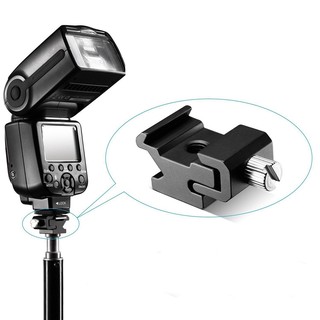 1/4 Screw Studio Camera Flash Light Tripod Cold Hot Shoe Mount Bracket Adapter E52