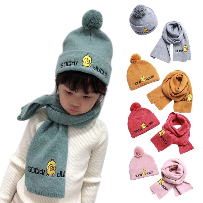childrens hats and scarves