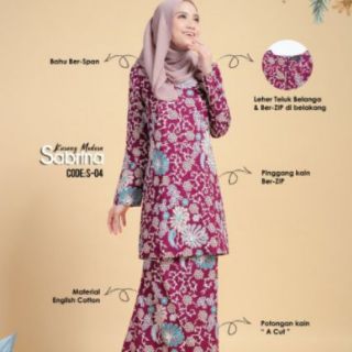  SABRINA  KURUNG MODEN Baju  Raya Kurung Modern 2021  