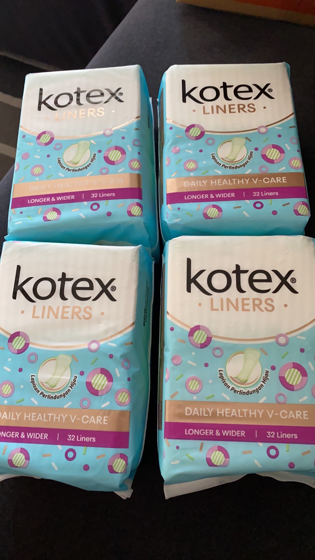 (Bundle of 4) Kotex Pantyliner Healthy VCare Longer & Wider Unscented