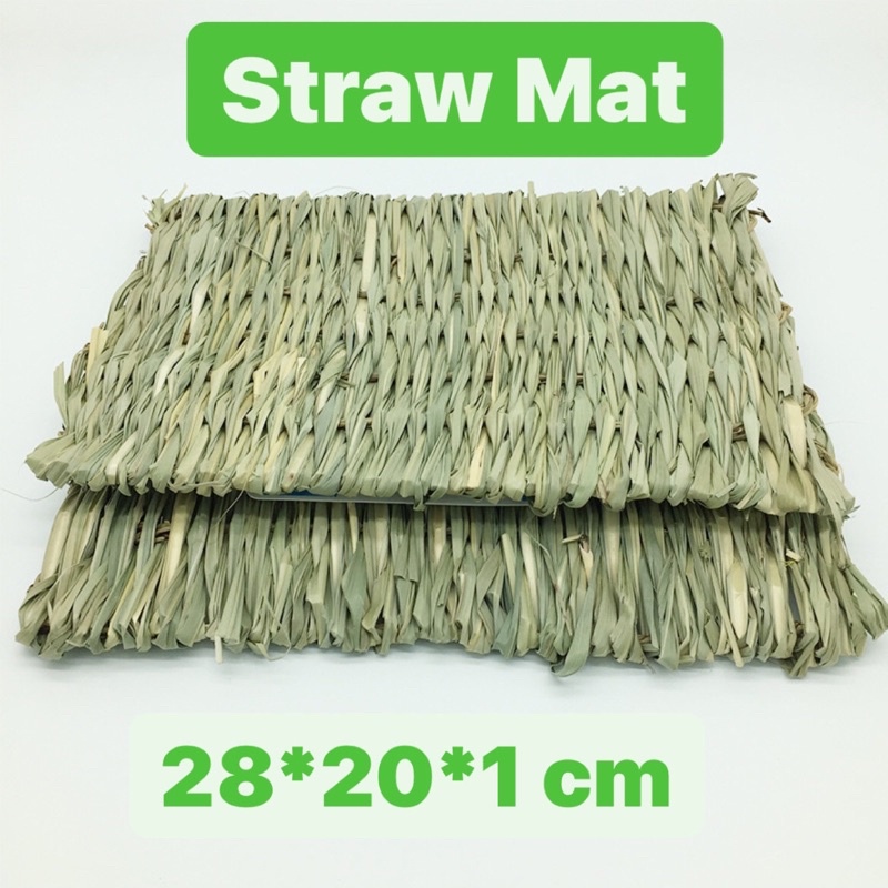 natural woven straw grass mat play hay mat rabbit chew toy Shopee