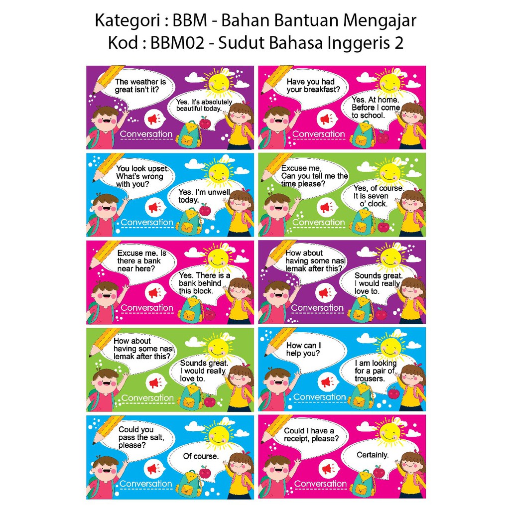 Poster Sudut Bahasa Inggeris Shopee Singapore