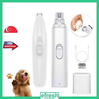Professional Electric Pet Nail Grinder & Fur Trimmer Clipper Dog Cat Nail File Claw Grooming Hair Tool