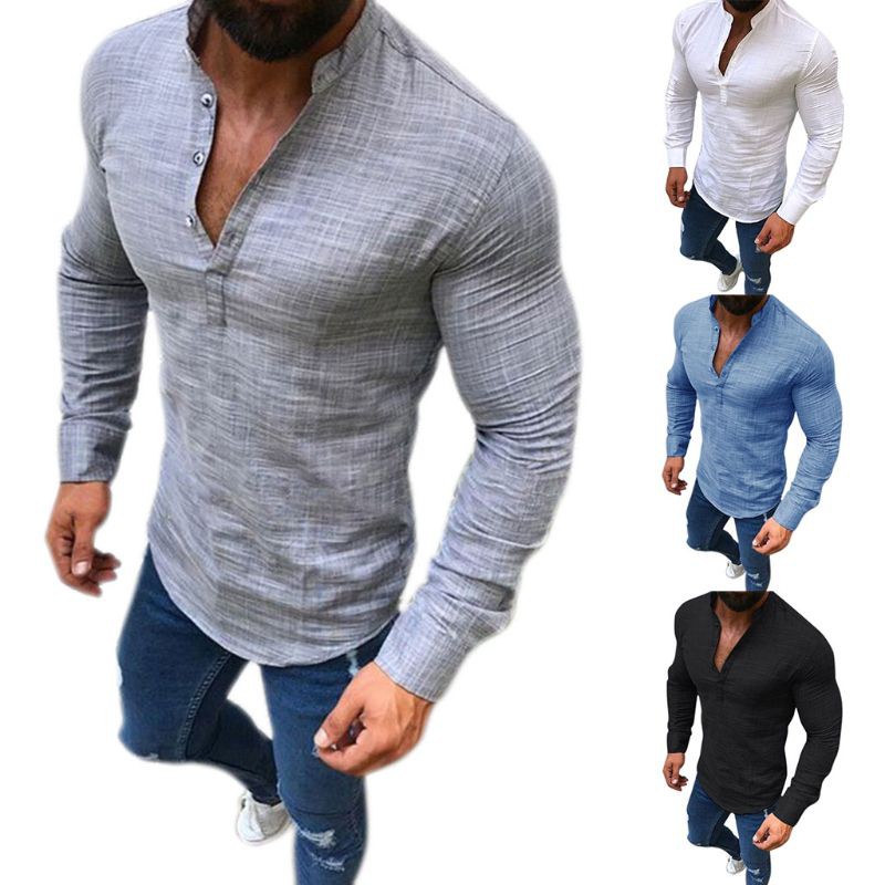 deep v neck button up