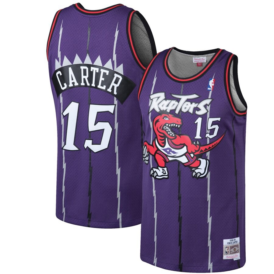 City Edition Vince Carter #15 Toronto Raptors Basketball Jersey Genäht Weiß 