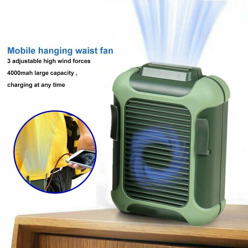 Portable Sport Cooling Fan Lazy Waist Neck Hanging Cooler Fan Dual Use Fan 3Mode 