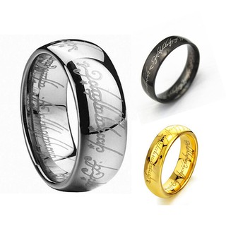 Image of 8mm Lord of the Rings The One Ring Lotr Stainless Steel Fashion Mens Ring