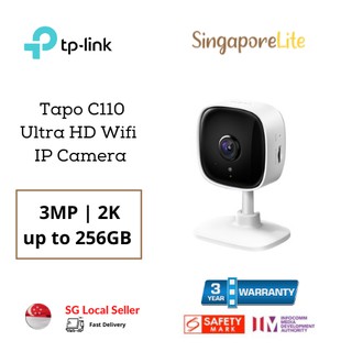 TP-LINK Tapo C110 CCTV 3MP 1080P Home Security WiFi IP Camera (2-Way Audio/Night View/Motion Detection