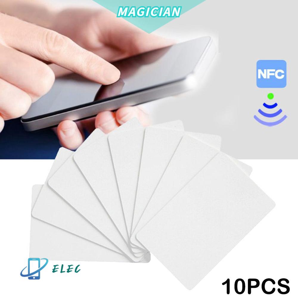 pack of 10 NFC Card Ntag213 Chip Blank PVC compatible with all NFC Android phone/device 