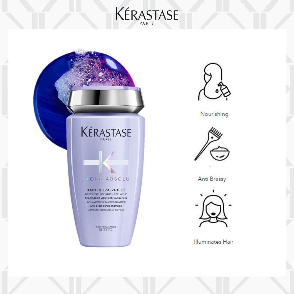 Kerastase Purple Shampoo Blond Absolu Bain Ultra Violet 250ml Shopee Singapore