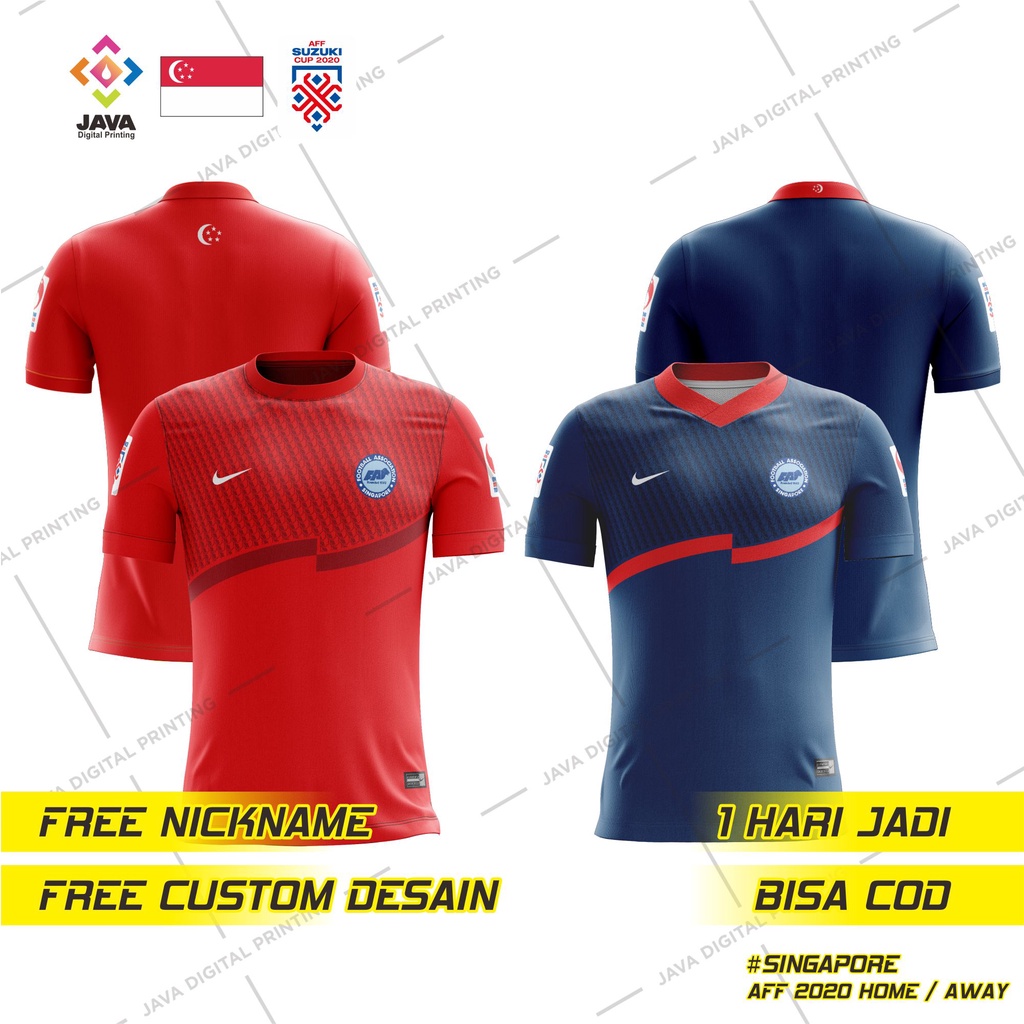 Singapore AFF 2020 HOME AWAY SINGAPURA TShirt FREE Name And Numbers