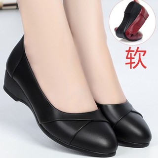 black office work shoes
