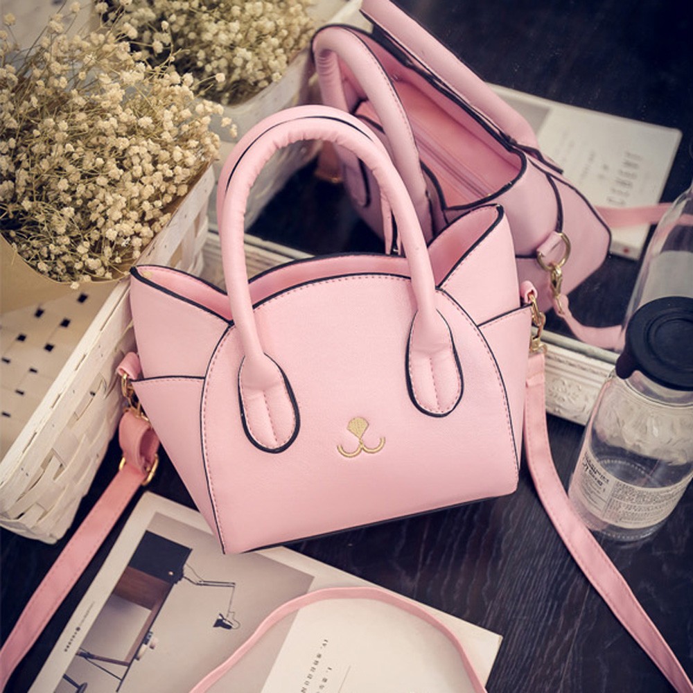 cat face cross body bag