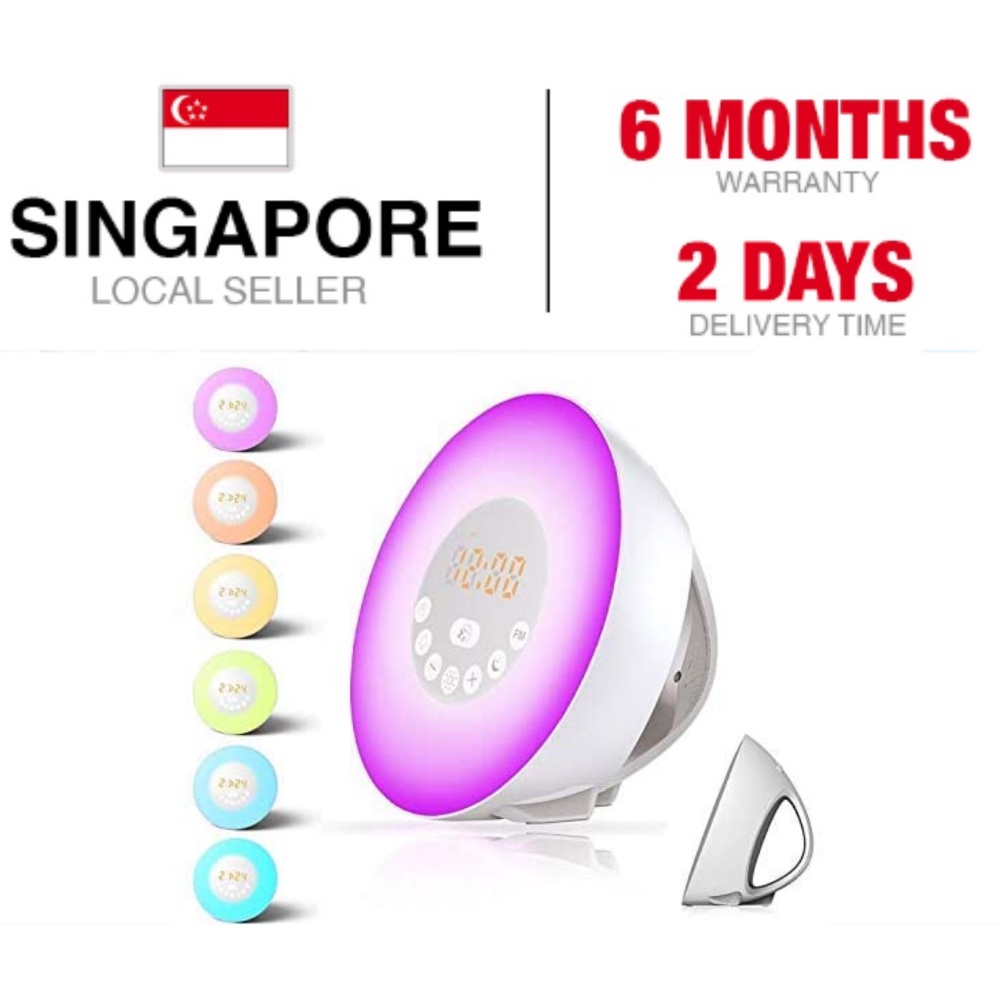 [SG STOCK] Alarm Clock, Wake Up Light JW6640MD for Kids, Sunrise FM Radio Alarm Clock with 6