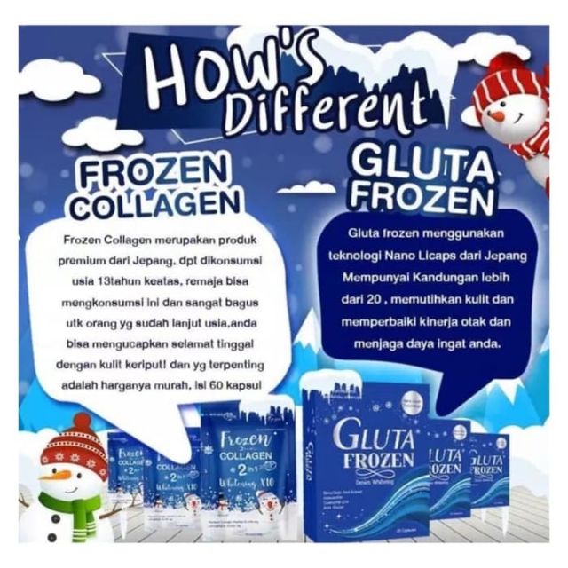 Gluta Frozen Collagen 2in1 Whitening 10x Original Aman Dan Halal Isi 60 Kapsul Lazada Indonesia