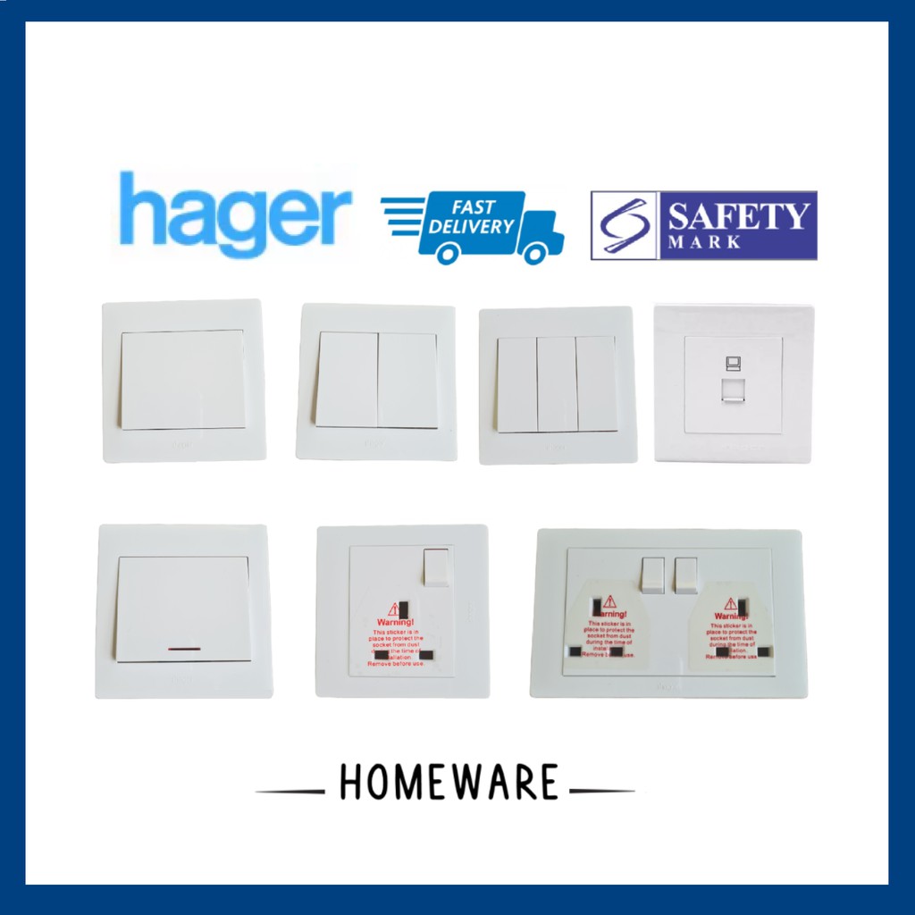 [SG Seller] Hager Muse Switch Socket Ready Stock Shopee Singapore