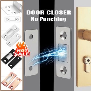 [HOT SALE]💓2PCS/Set Strong  Door Closer Cabinet Catch Latch Cupboard Ultra Thin Closer lock, Invisible Strong Door Stopper