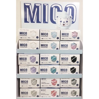 [SG BRAND] MICO Adult 95% 3ply Disposable Face Mask 50pcs/box  (17.5 cm x 9.5cm) [Ready Stock]