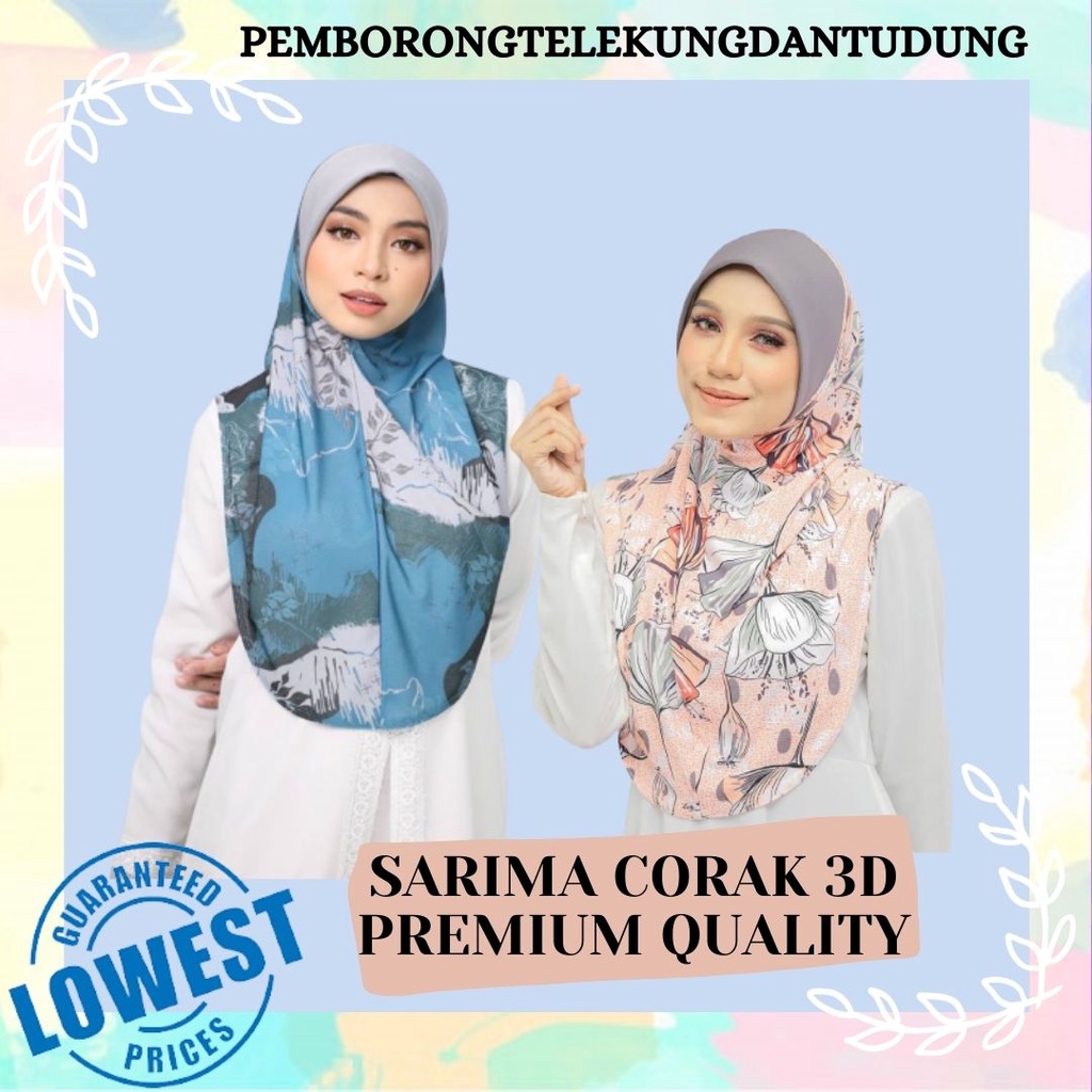 Image of [RM5.90] BORONG SARIMA CORAK 3D PREMIUM QUALITY / TUDUNG SARUNG / TUDUNG RAYA / BORONG MURAH #0