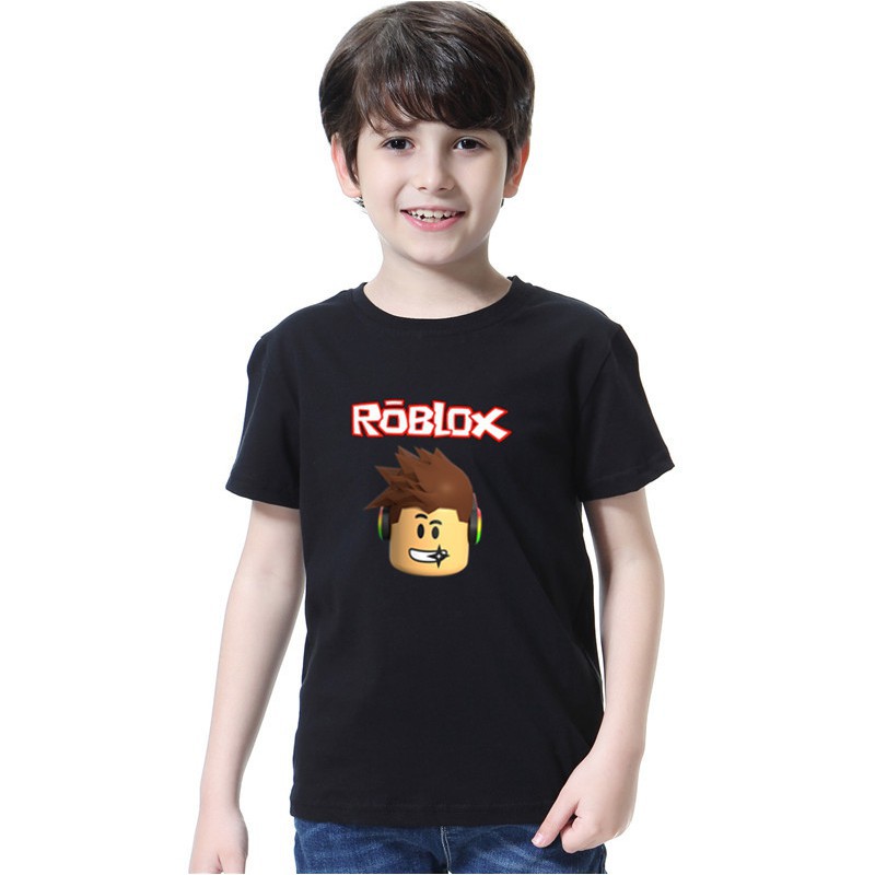 2019 Boys Summer Top Roblox T Shirt Short Sleeve Children Cartoon Tee Teens Costume Shopee Singapore - 2019 new summer top roblox children short sleeve fortnight t