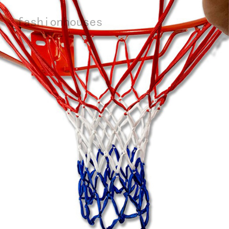 red white blue basketball net