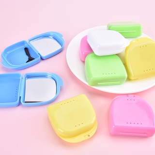 Image of [ItisU2] dental orthodontic retainer denture storage case box mouthguard container [in stock]