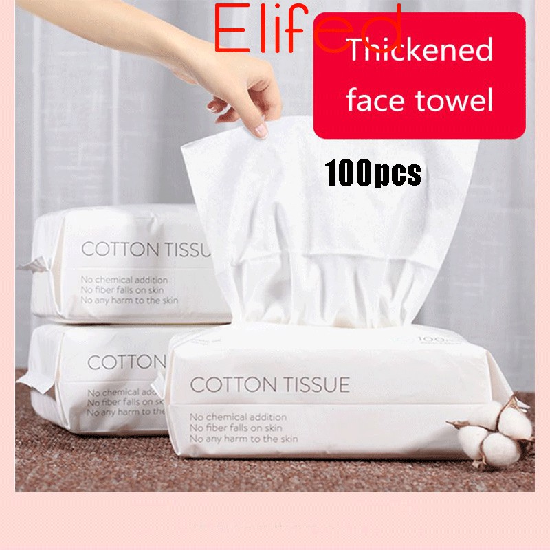 100pcs Disposable Face Towel Travel Cotton Makeup Wipes Facial ...