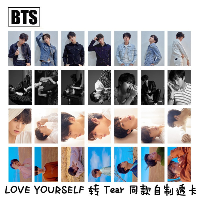 Kpop Bts Love Yourself Tear Transparent Lomo Cards Photocard Shopee Singapore