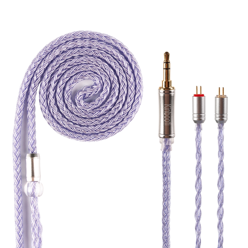 Kinboofi 16 Core High Purity Silver Plated Cable With MMCX/2PIN/QDC Connector KZ ZS10 Pro AS10