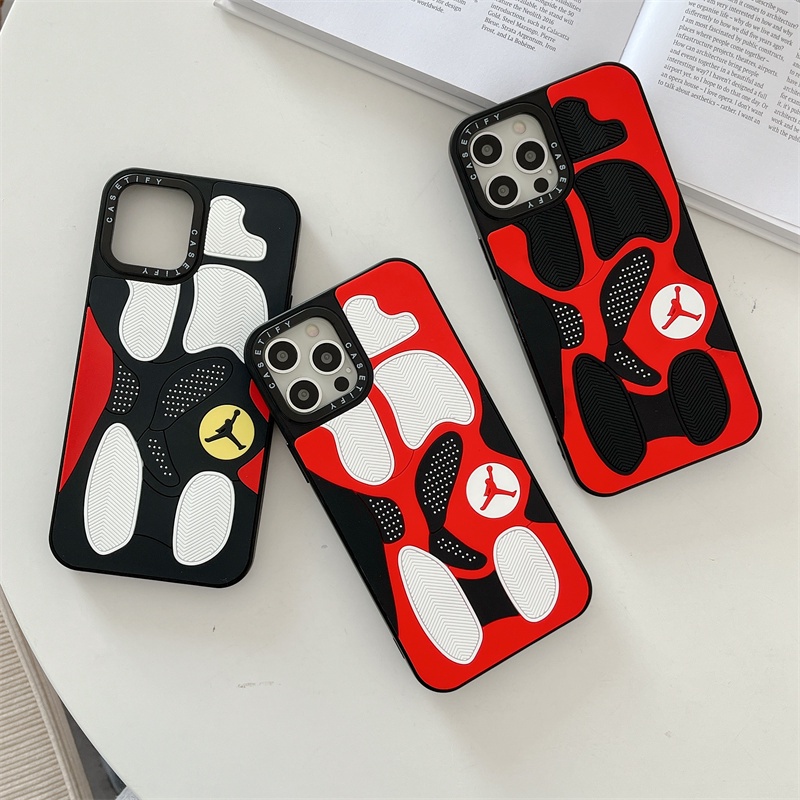 Sports NBA Brands NIK AJ Sole New Casetifg High Quality 3D Carving Phone Case Compatible For iphone 11 12 13 Pro Max 7 8 Plus X XS XR XS Max Hard TPU Cover PVC Silicone Casing