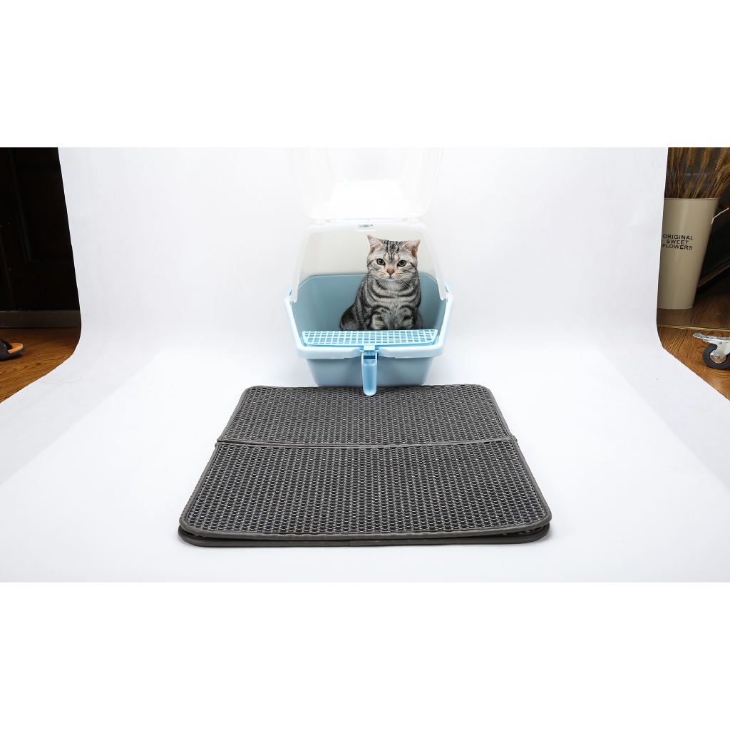 US Double Layer Dog Cat Litter Box Mat Trapper Foldable Pad Pet Rug EVA Foam G0