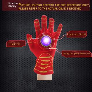 New Cosplay Gift Iron Man Hand Gloves With Light Boys Kids Toys Pretend #5