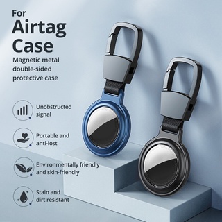 ❤Magnetic AirTag Case❤ Casing Protector Metal Bumper Sleeve Antilost Device Keychain AirTag Leather❤️SG Seller❤️