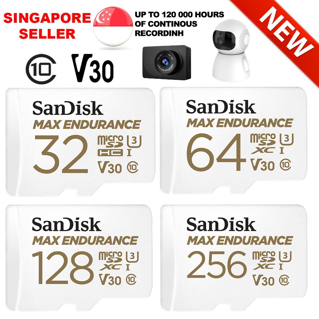 [SG] SanDisk Max Endurance micro SD HC Card 32GB 64GB 128GB 256GB