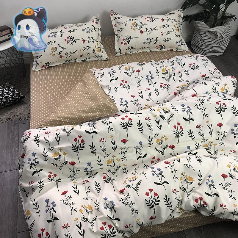 Bed Linen Ins Korean Small Floral Quilt Cover Four Piece Single