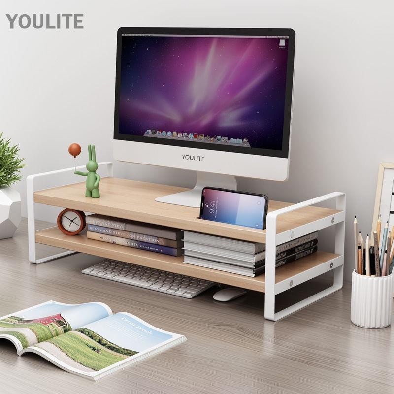 YOULITE Monitor Stand Laptop Stand Monitor Rise Wooden Monitor Stand
