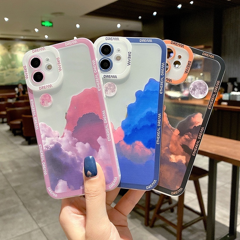 Samsung A03 A03S A10 A10S A11 A12 A13 A20 A30 A20S A22 A23 A32 A33 A53 A73 Color Sunset Clouds Clear Pattern Phone Case Shockproof Soft TPU Cover