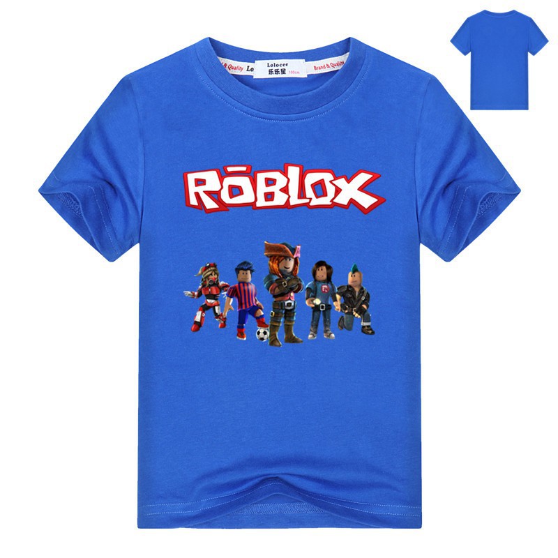 Boys Roblox Logo T Shirt Teenager Cartoon Game Tee Shirt Children - nike swoosh heather grey crew roblox