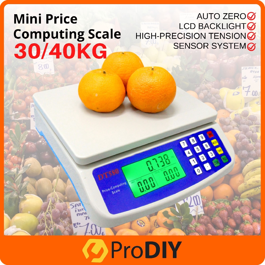 30kg / 40kg Digital Weight Scale Price Computing Food Meat Produce Auto Off Convenient Precise Save Power ( DY-580 )厨房秤