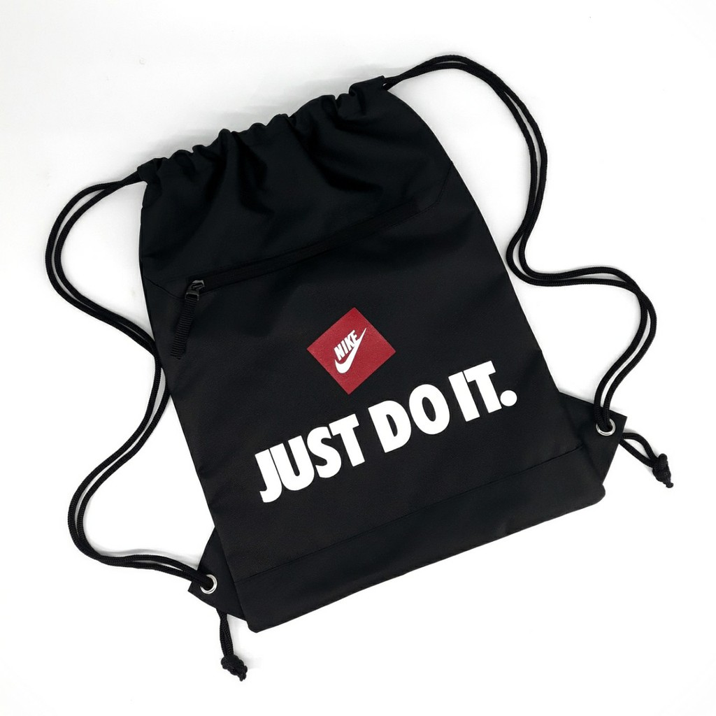 black nike string bag